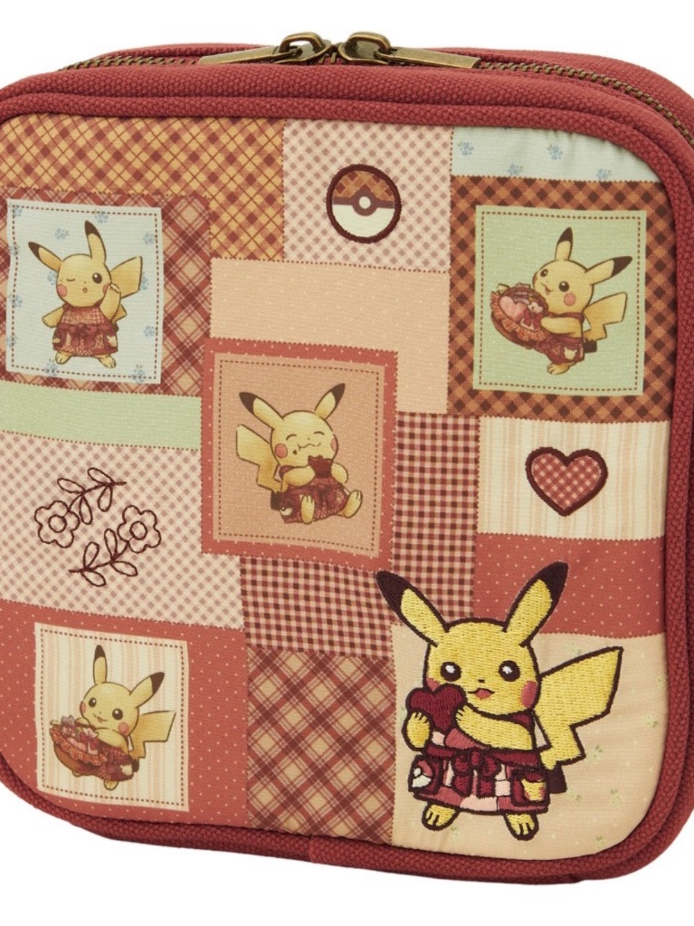 Pokemon Pikachu’s Sweet Delivery valentines Patchwork Cosmetic Bag Pouch - Picture 11 of 12